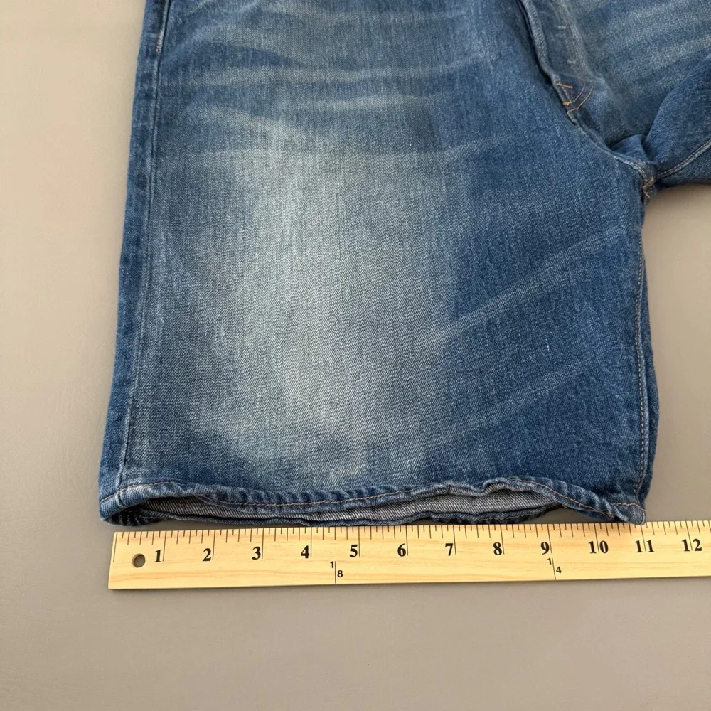 Vintage Levi's 501 Denim‎ Shorts Men's 42 Button Fly Distressed Knee-Length